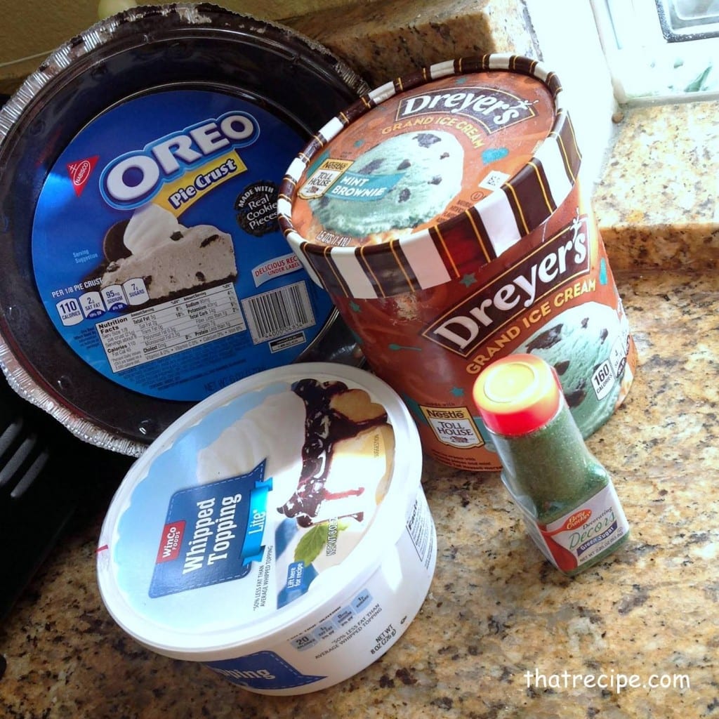 Mint Chocolate Chip Ice Cream Pie