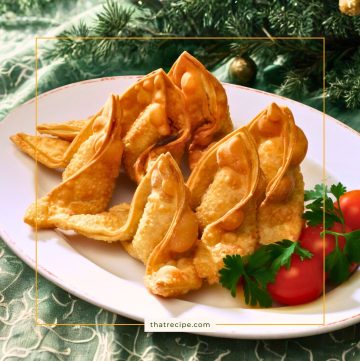 bacon and brie wontons on a plate
