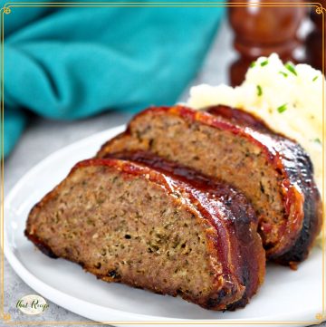 meatloaf slices on a plate