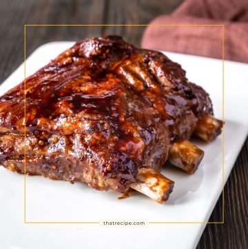 country style pork ribs on a plate