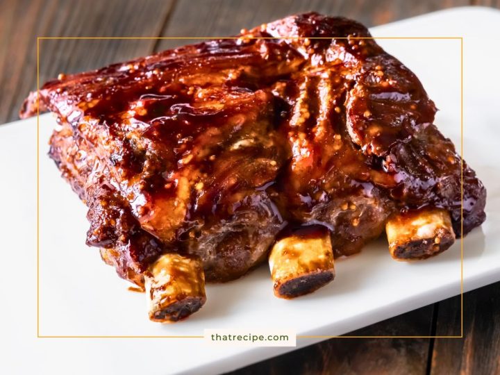 country style pork ribs on a plate