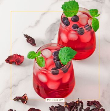 glass of iced hibiscus tea