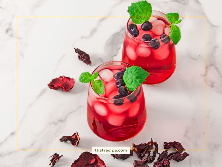glass of iced hibiscus tea