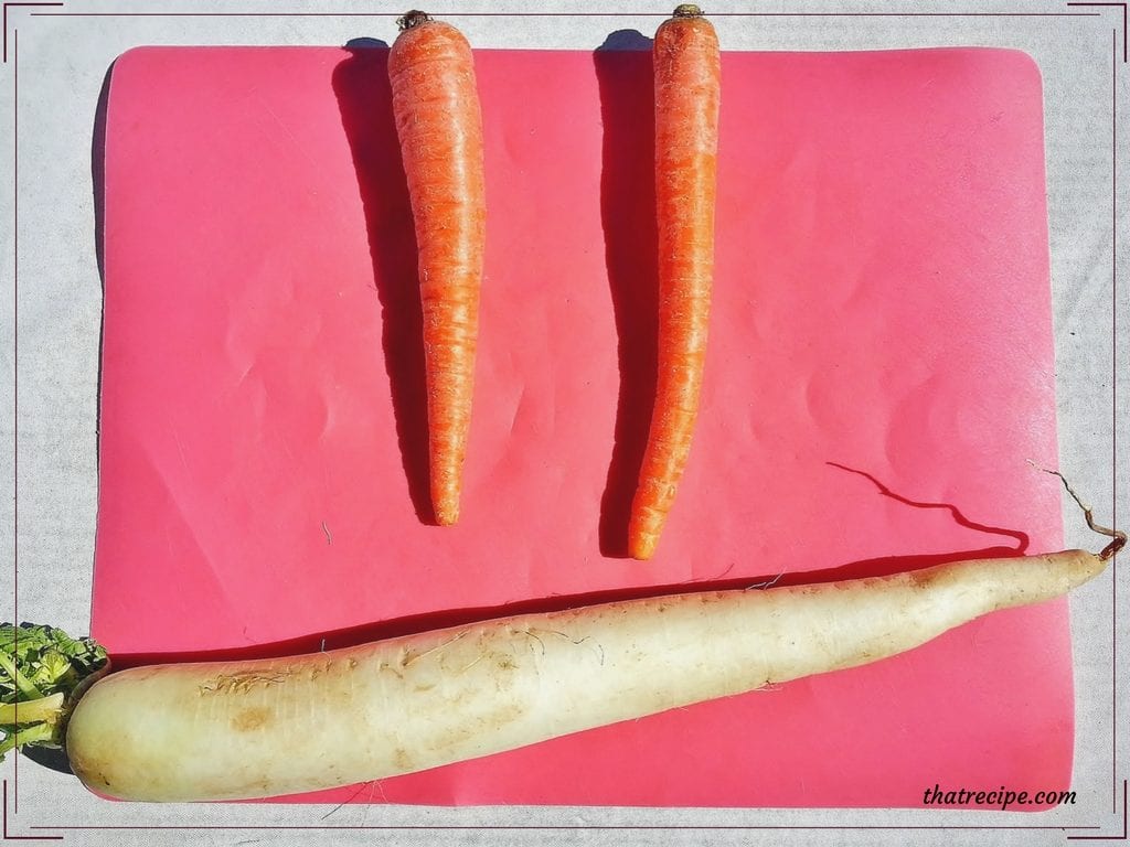 Do Chua - Vietnamese Pickled Carrot and Daikon Radish traditionally served in Banh Mi sandwiches.