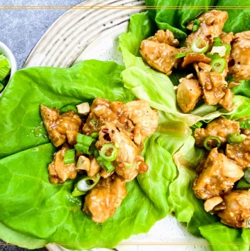 cashew chicken lettuce wraps