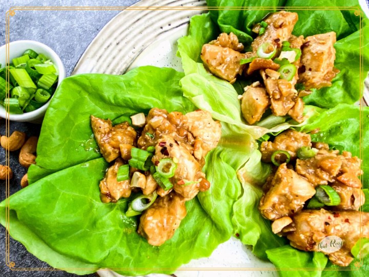 cashew chicken lettuce wraps