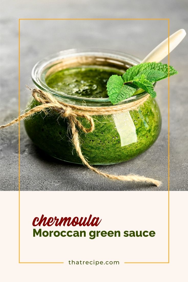 green sauce in a jar