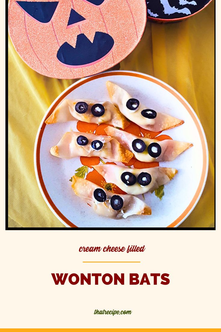 cream cheese wonton bats