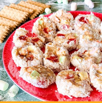 plate of Fifteens sliced candy rolls