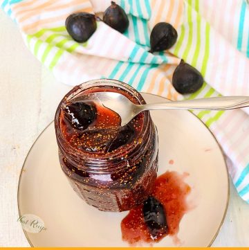 top down view of fig preserves