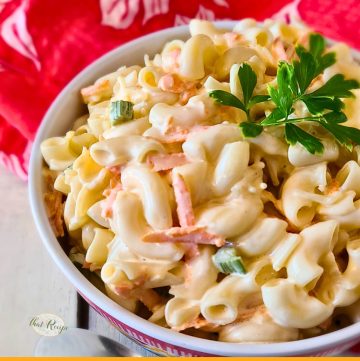 bowl of hawaiian macaroni salad