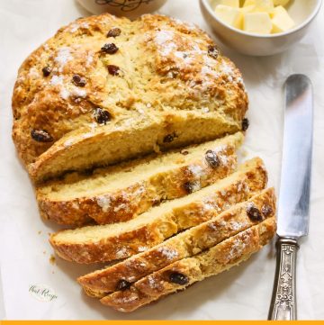 Irish Soda Bread on a cutting board