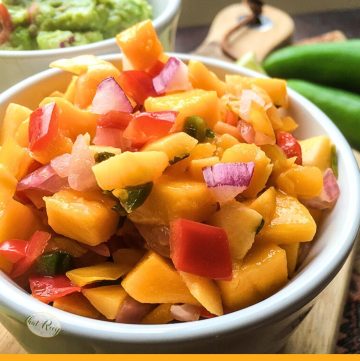 mango salsa in a bowl