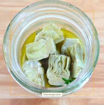 baby artichokes in a jar with oil