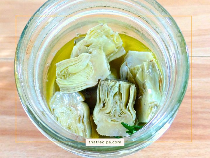 baby artichokes in a jar with oil