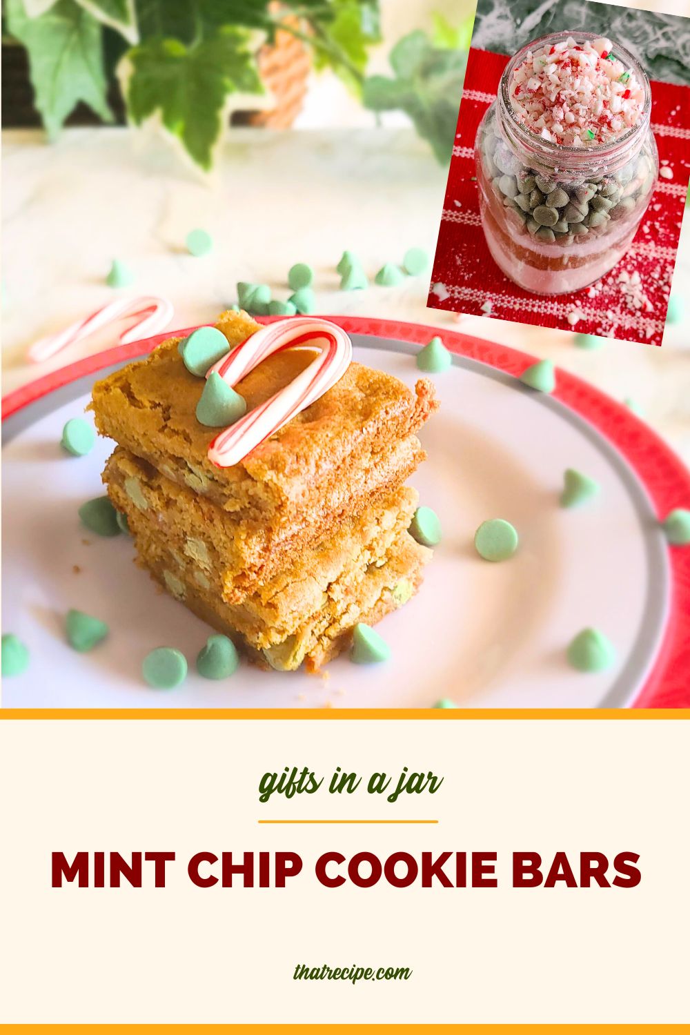 stack of mint chip candy cane cookies