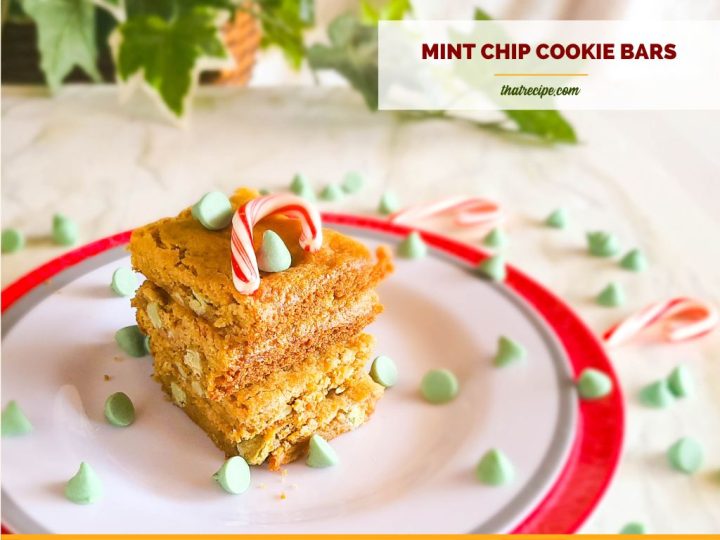 stack of mint chip candy cane cookies