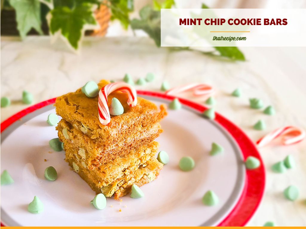 stack of mint chip candy cane cookies