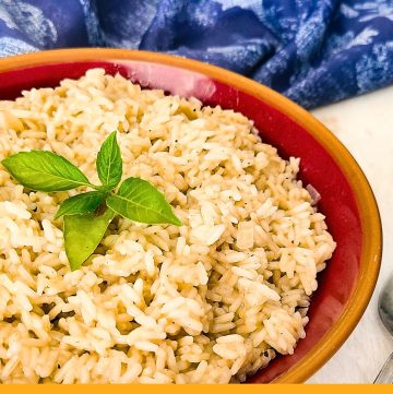 rice pilaf in a bowl