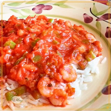 shrimp creole on rice