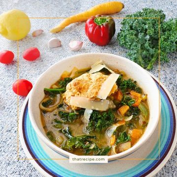 vegetable soup in a bowl