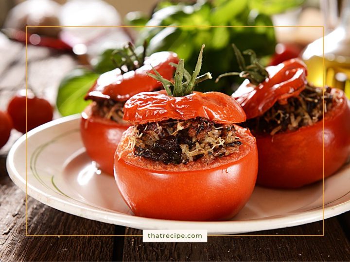 stuffed tomatoes on a plate