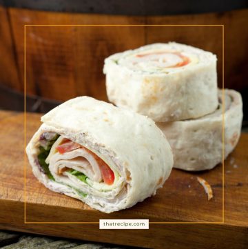 tortilla pinwheels on a board