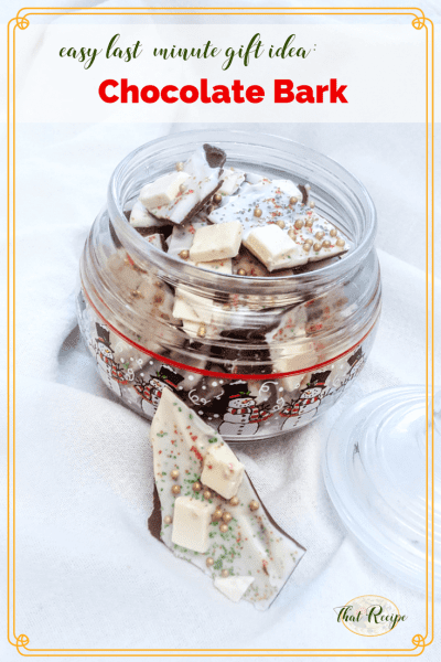 Chocolate Bark is a quick and easy treat that makes a great last minute gift. #chocolate #recipes