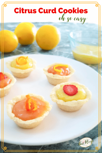 lemon curd and orange curd cookie cups