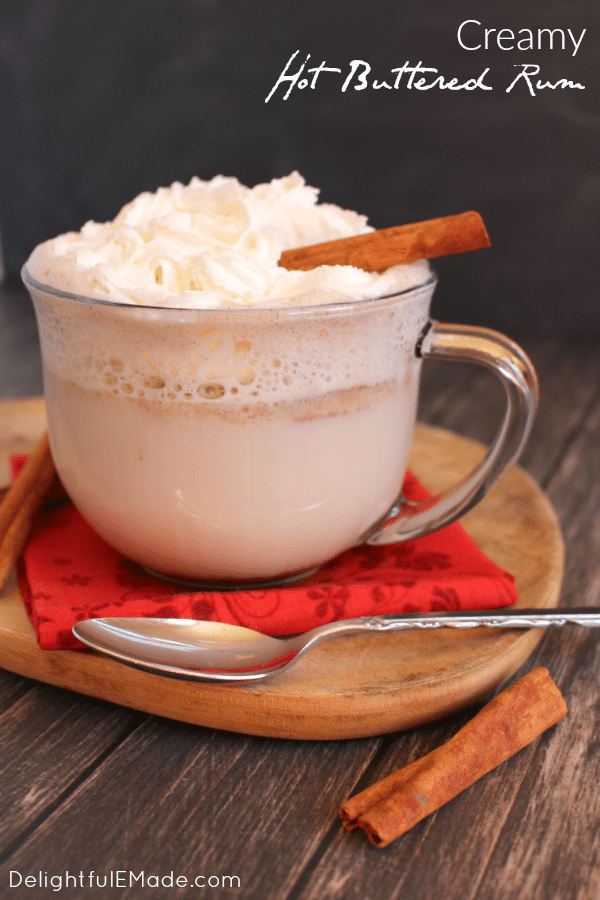 The ultimate cold weather cocktail! Spiced rum, cinnamon and a few other goodies make this delicious hot toddy completely amazing and the perfect way to warm up on a cold night!
